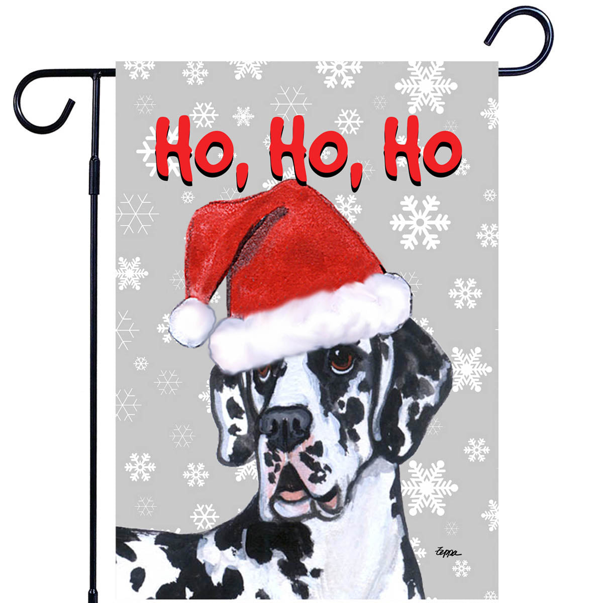 Great Dane Ho Ho Ho Garden Flag