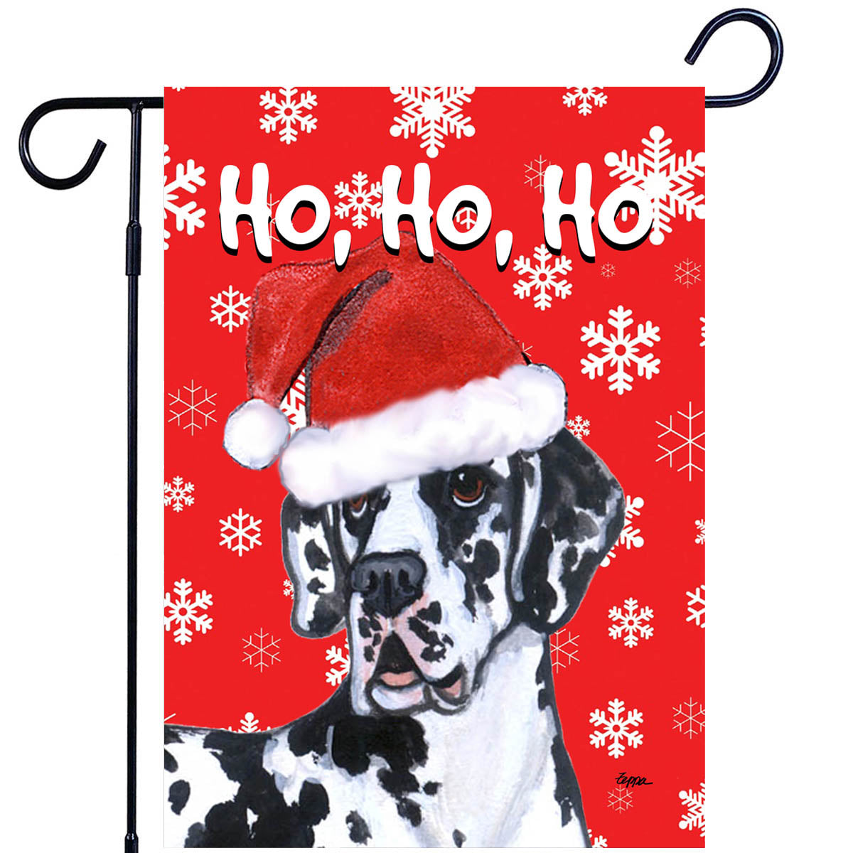 Great Dane Ho Ho Ho Garden Flag