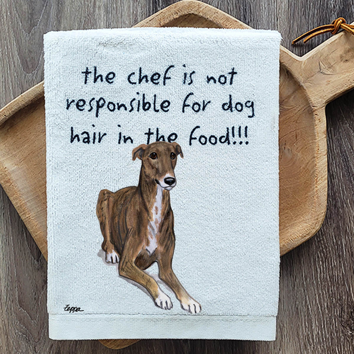 Pawsitively Adorable Greyhound Kitchen Towel