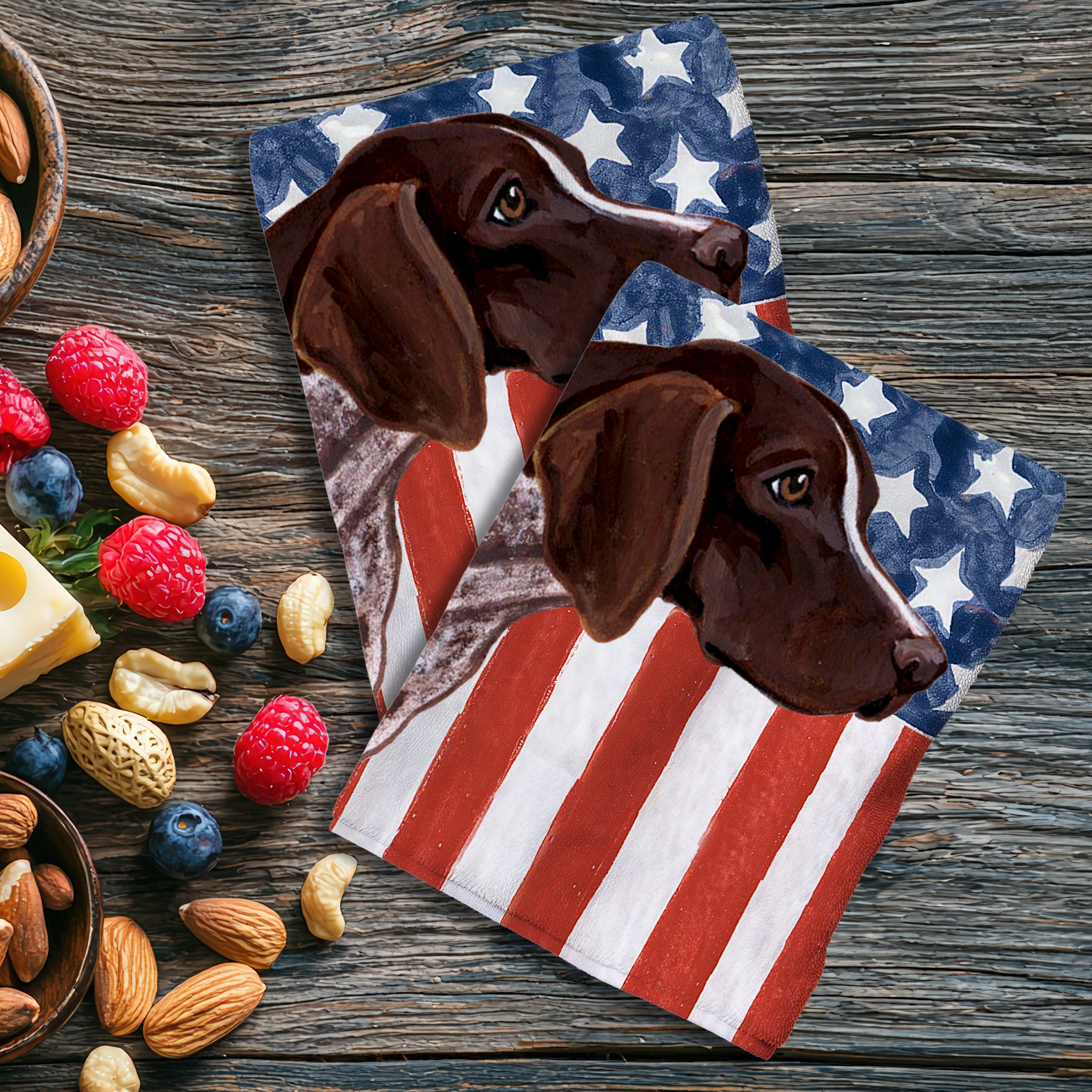 German Shorthair Pointer Americana Kitchen Towel Set