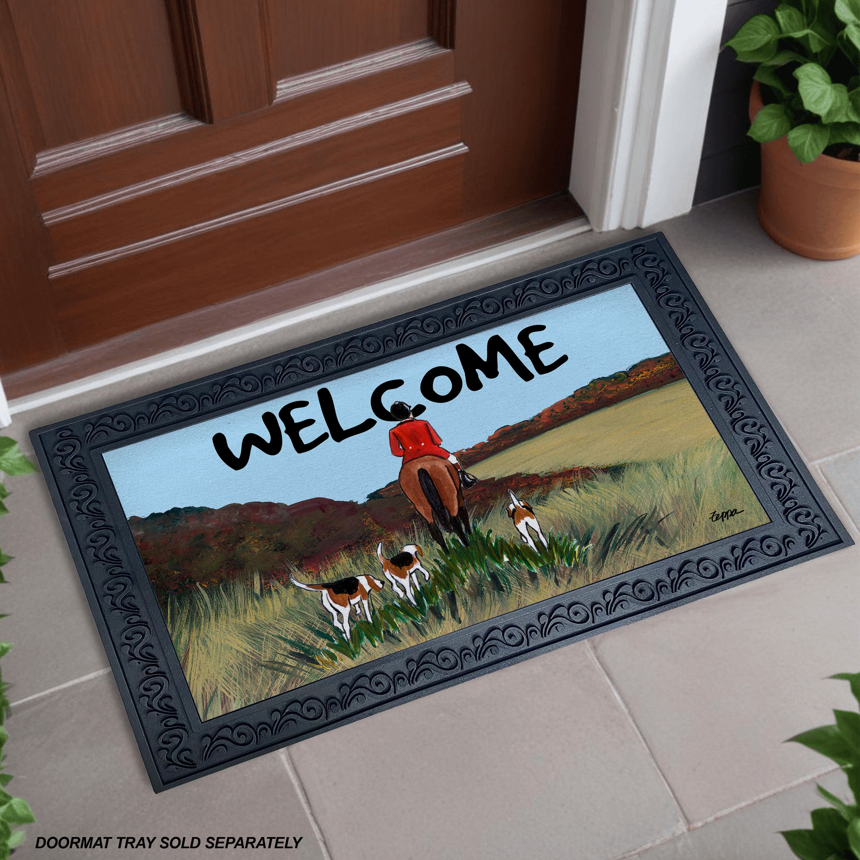 Fox Hunt Welcome Mat