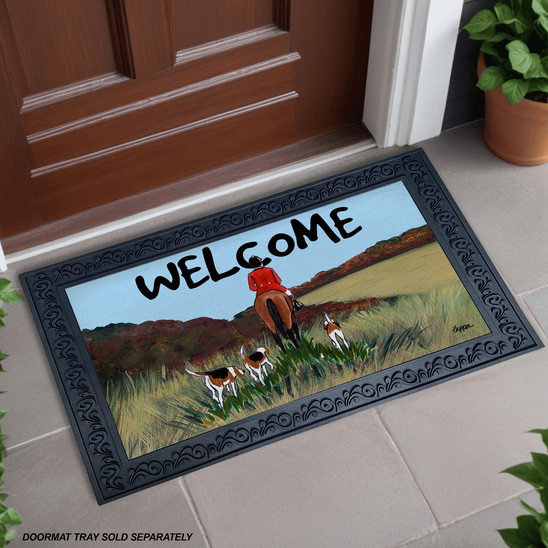 Fox Hunt Welcome Mat