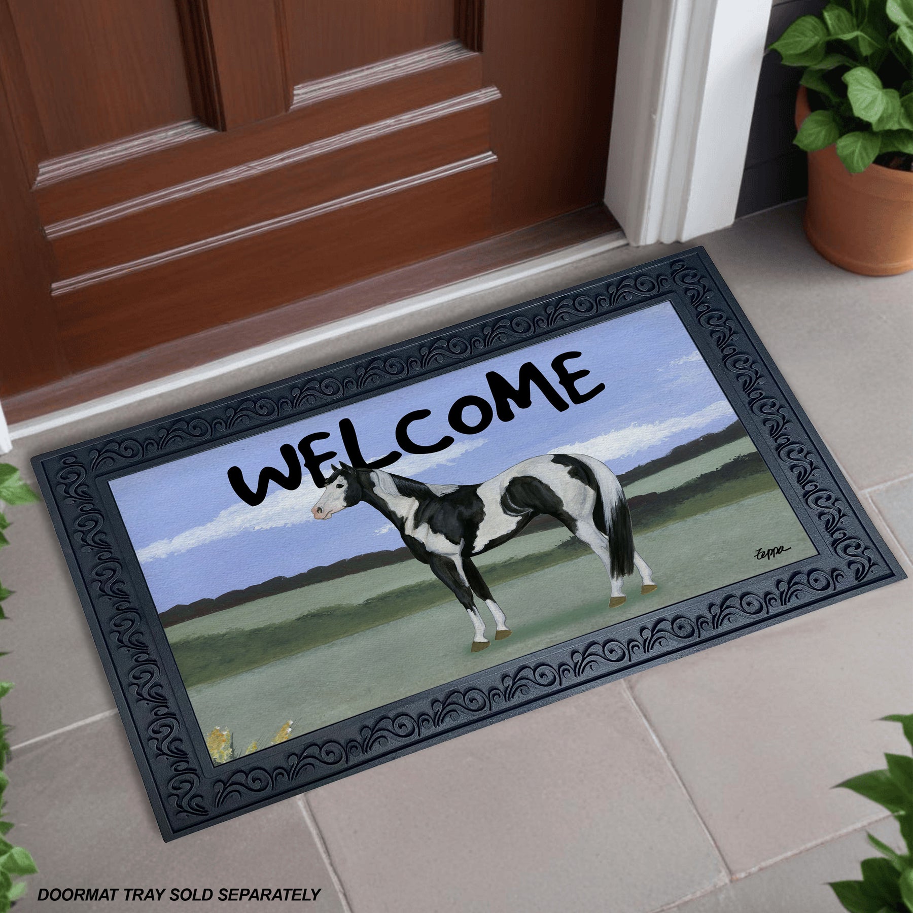 Paint Horse Welcome Mat