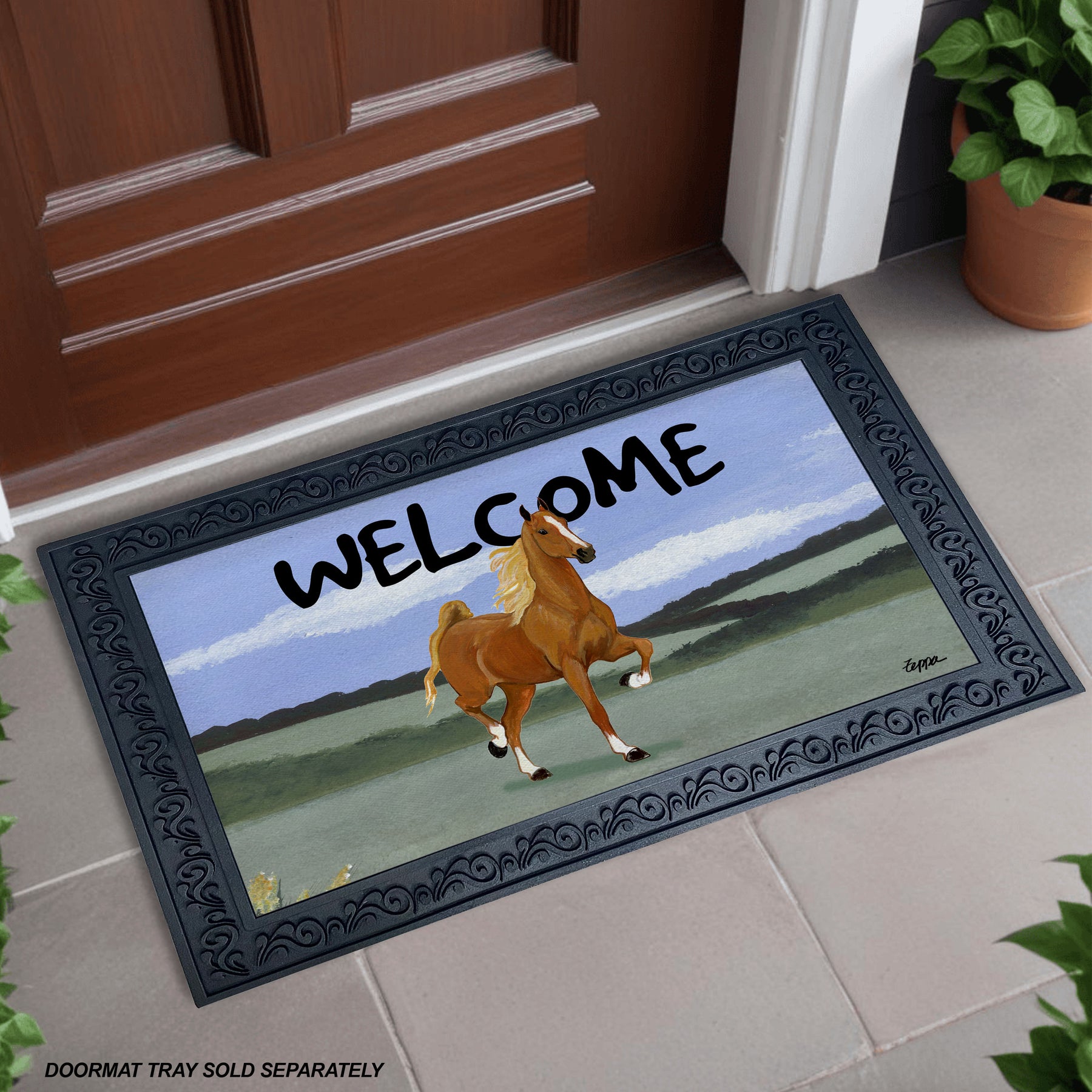 Saddlebred Horse Welcome Mat