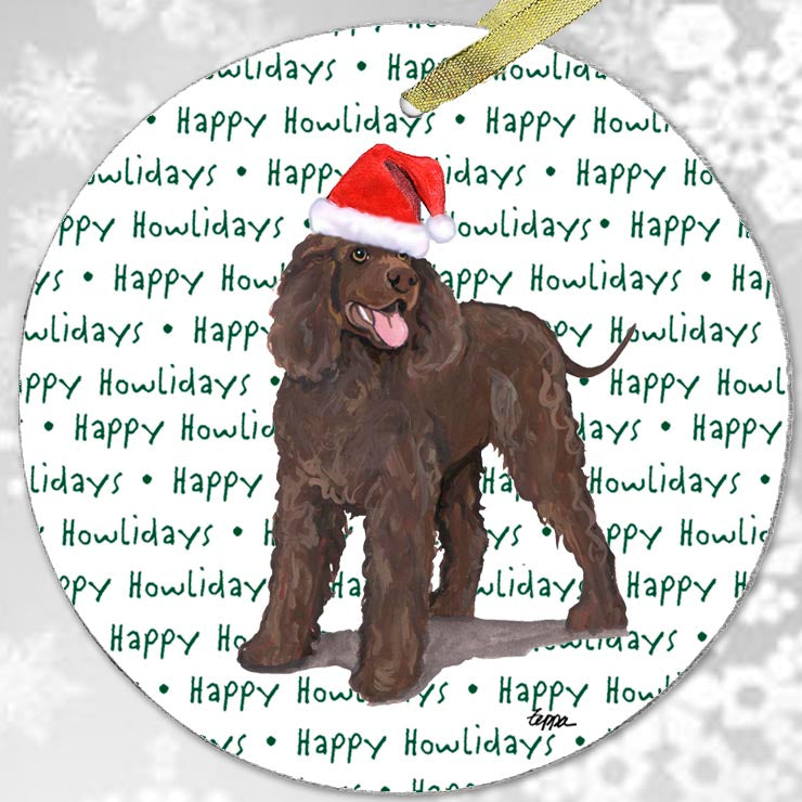Irish Water Spaniel Christmas Ornaments