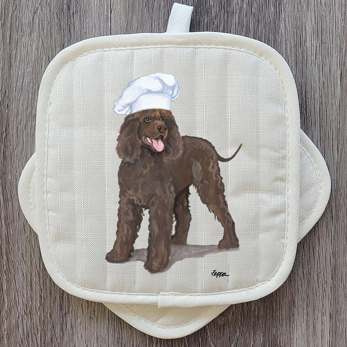 Irish Water Spaniel Pot Holder Set