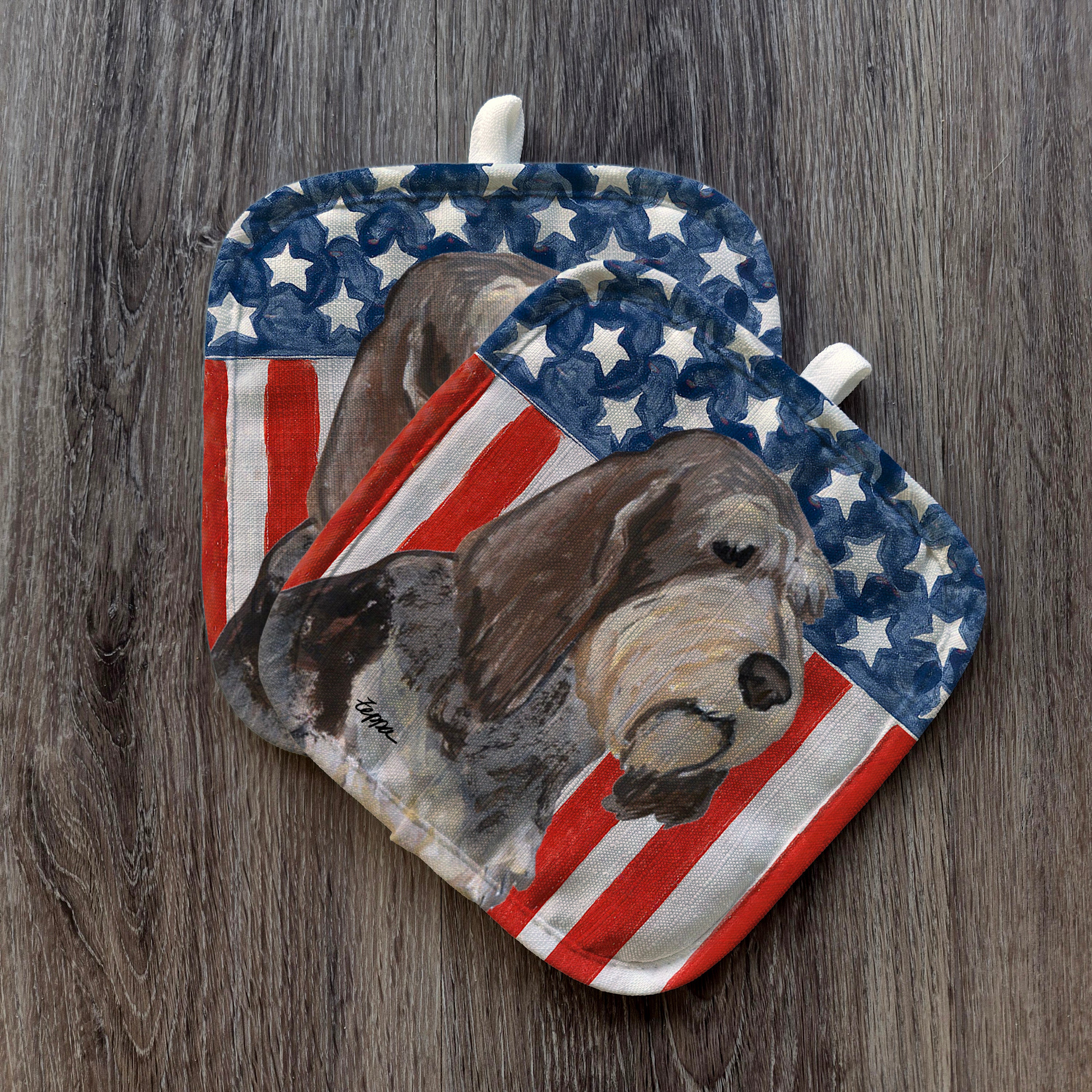 Italian Spinone Americana Pot Holders