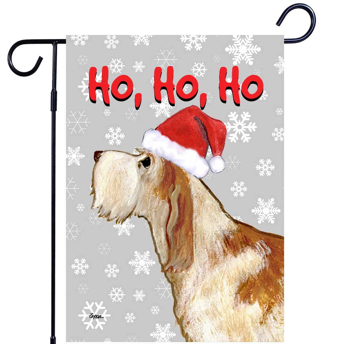 Italian Spinone Ho Ho Ho Garden Flag