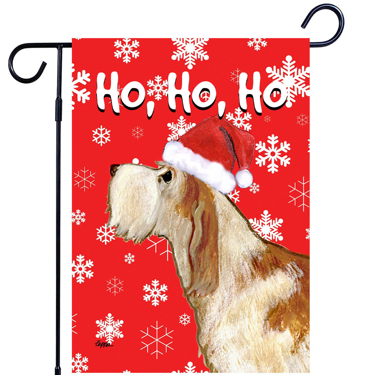 Italian Spinone Ho Ho Ho Garden Flag