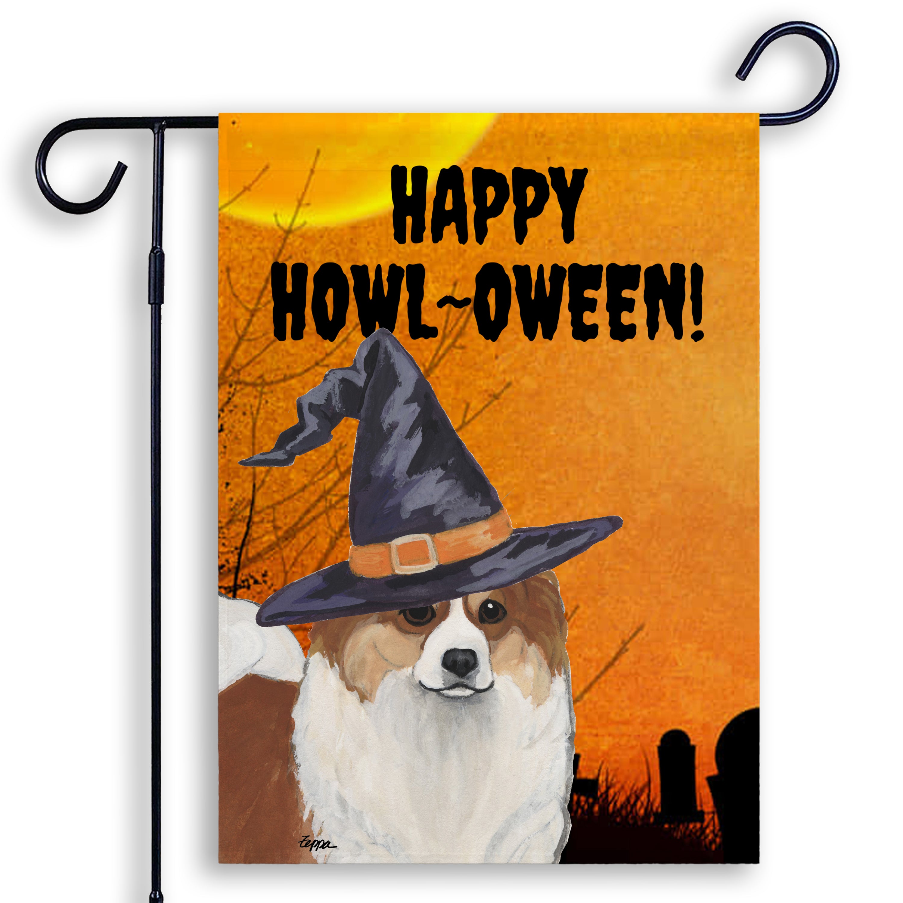 Icelandic Sheepdog Happy HOWLoween Garden Flag