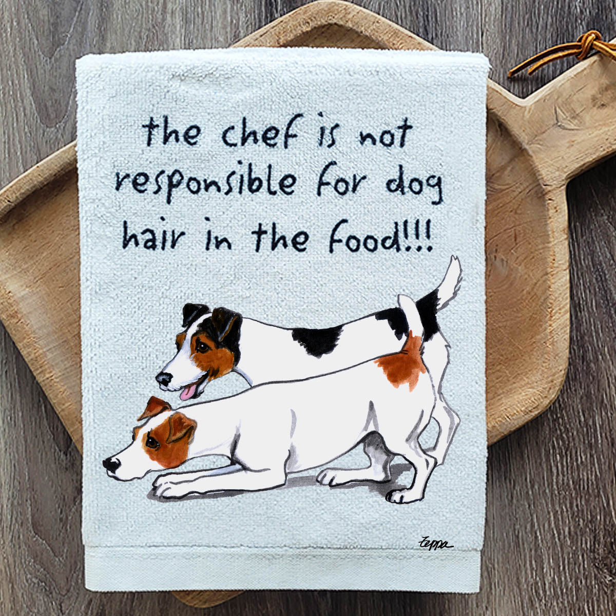 Pawsitively Adorable Jack Russell Pair Kitchen Towel