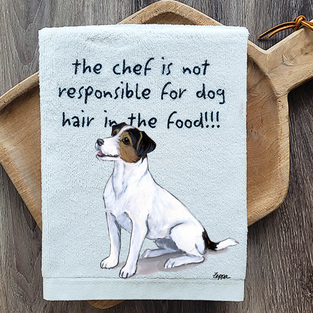 Pawsitively Adorable Tri Jack Russell Kitchen Towel