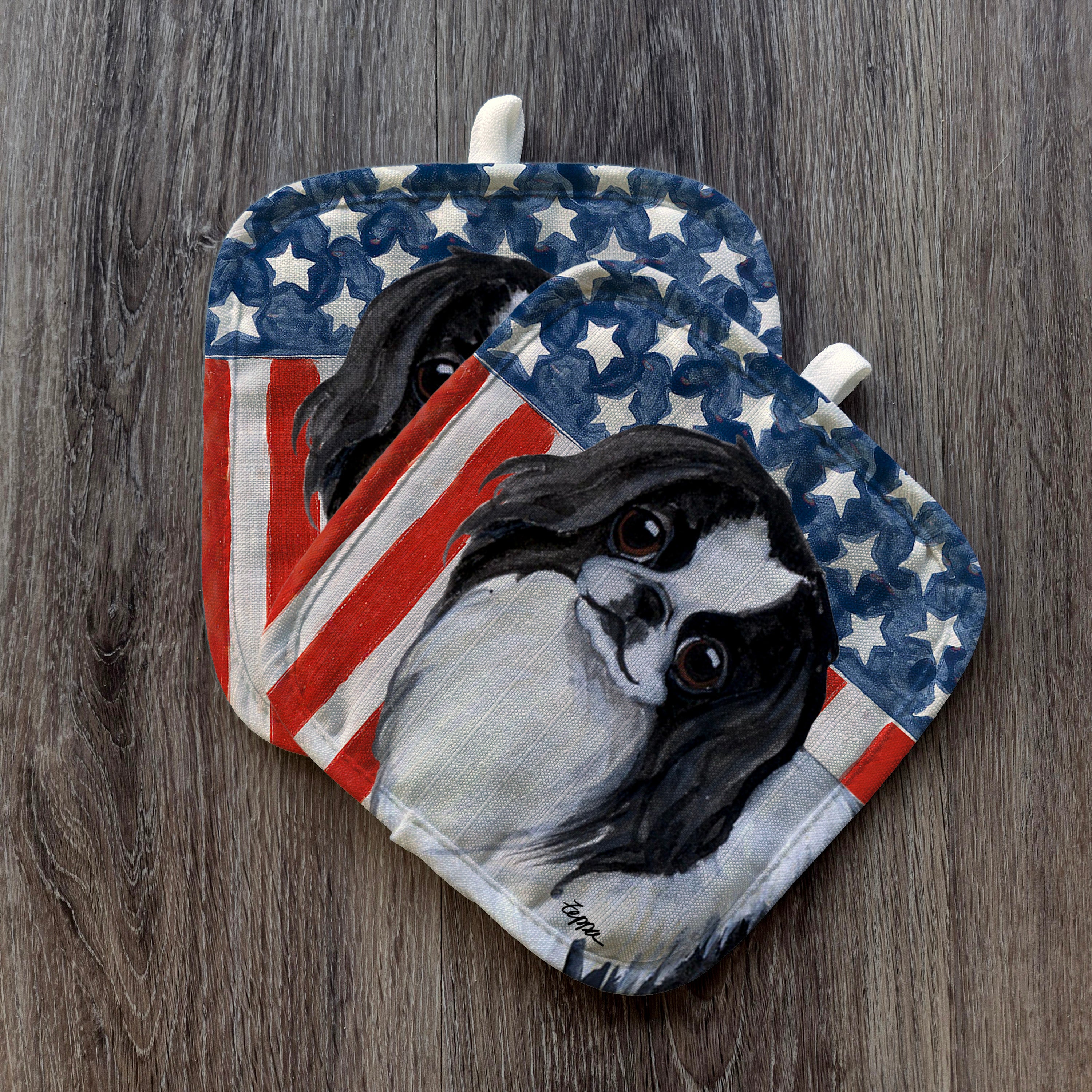 Japanese Chin Americana Pot Holders
