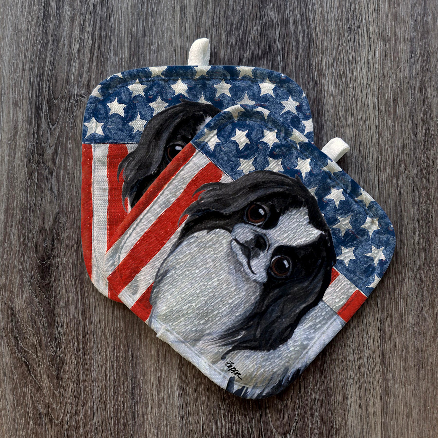 Japanese Chin Americana Pot Holders