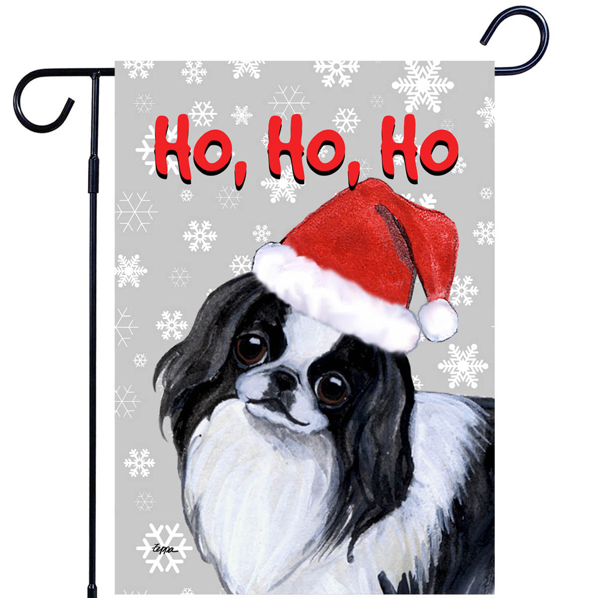 Japanese Chin Ho Ho Ho Garden Flag