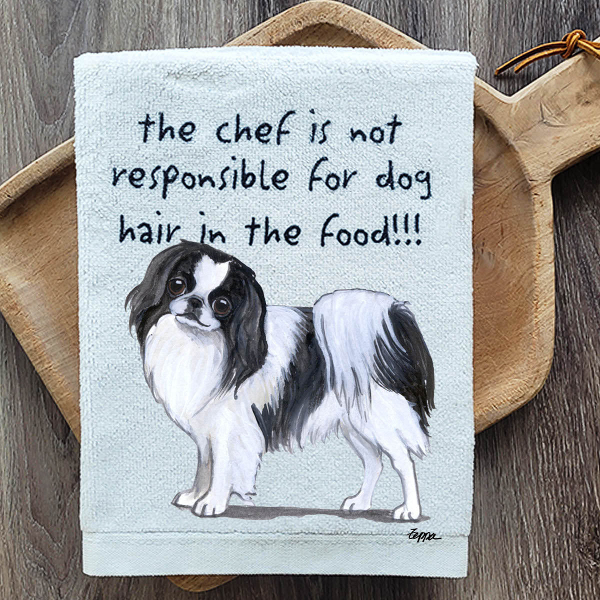 Pawsitively Adorable Japanese Chin Kitchen Towel
