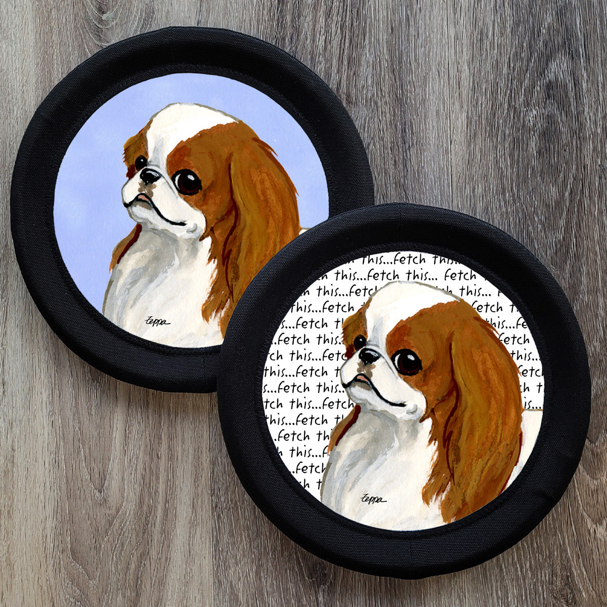 Red Japanese Chin FotoFrisby Flying Disk Dog Toy