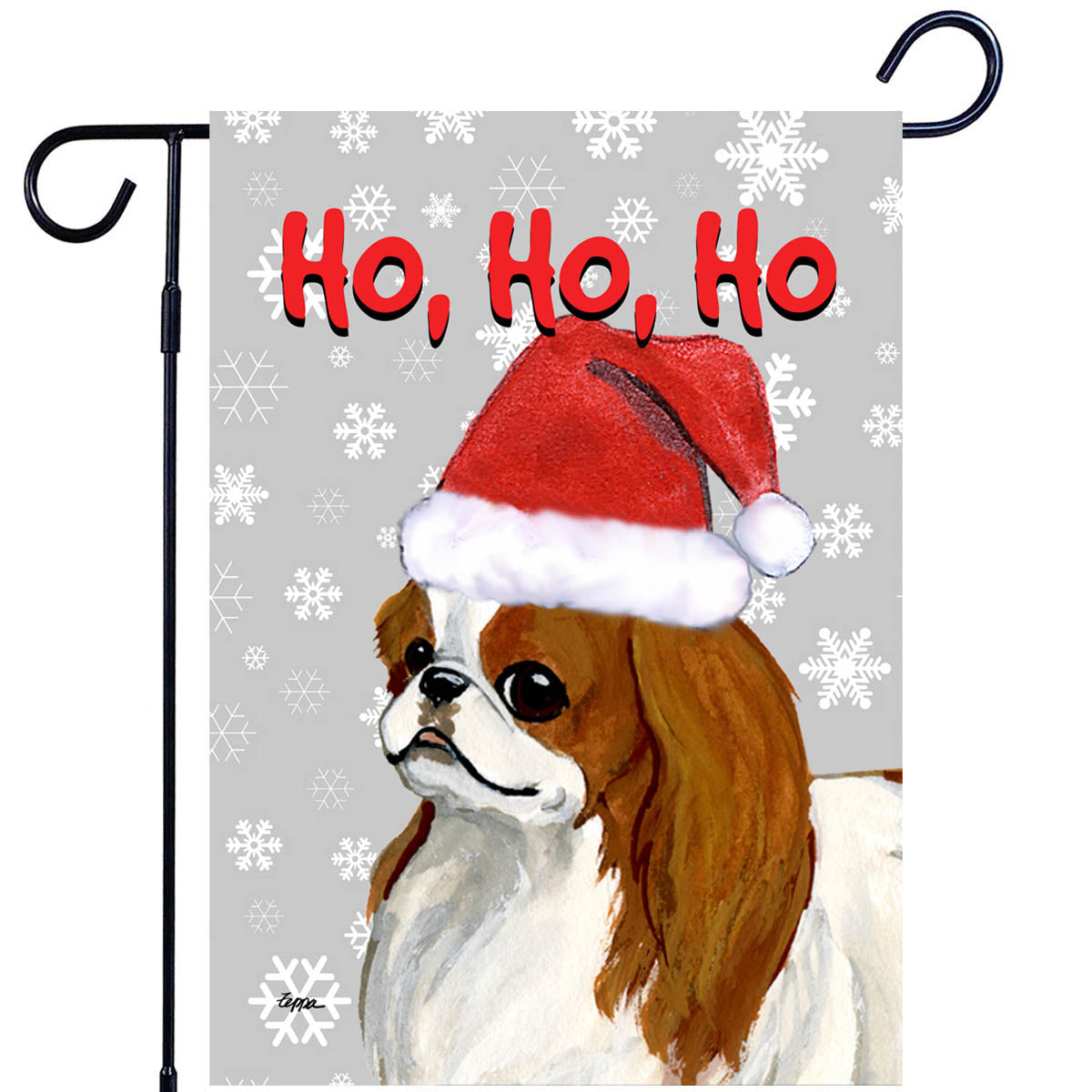 Japanese Chin Ho Ho Ho Garden Flag