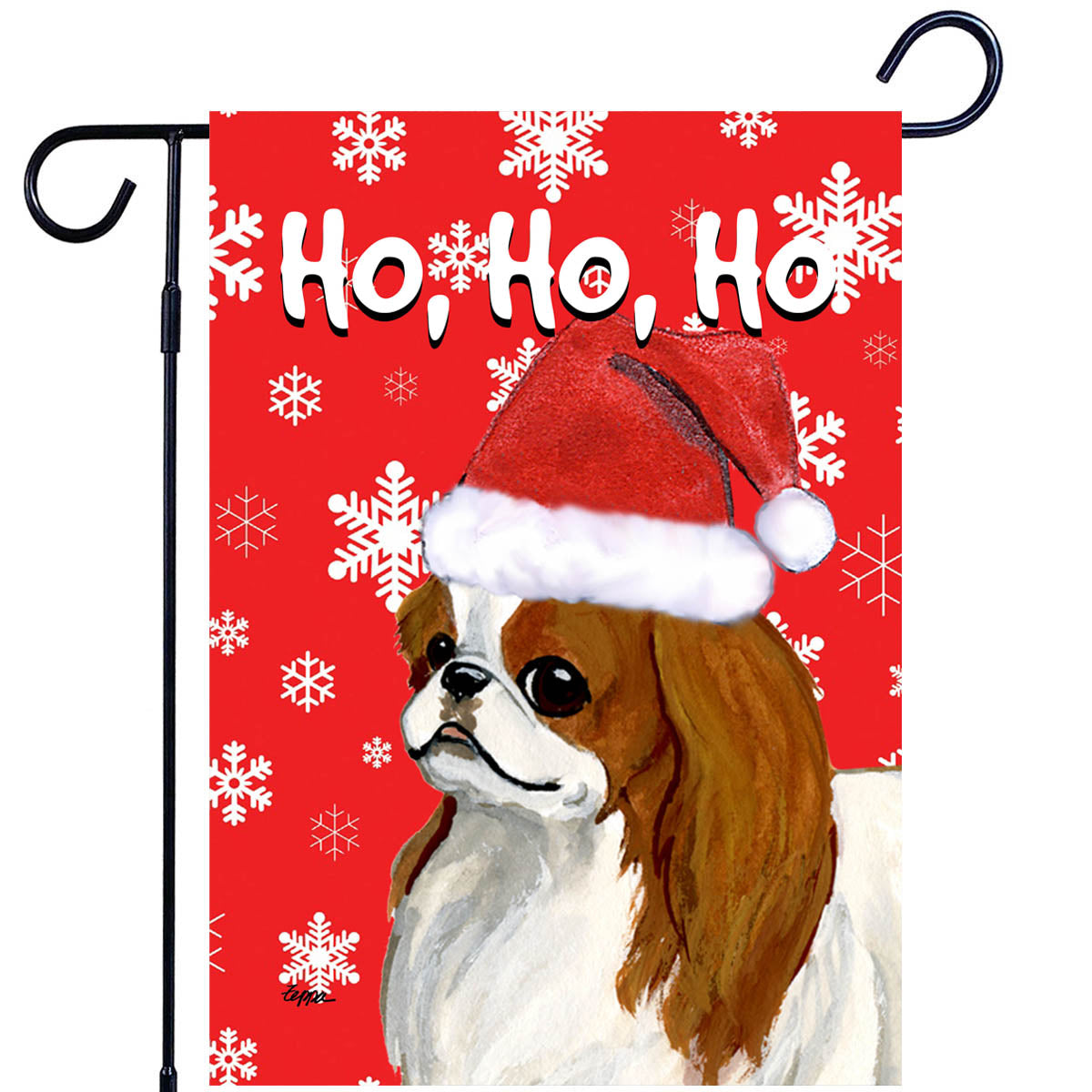 Japanese Chin Ho Ho Ho Garden Flag