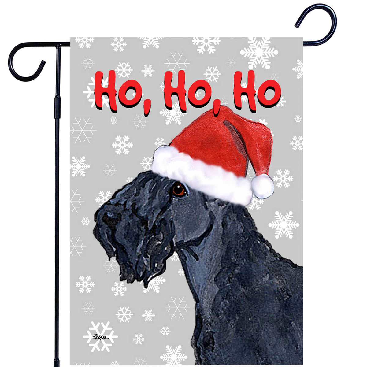 Kerry Blue Terrier Ho Ho Ho Garden Flag