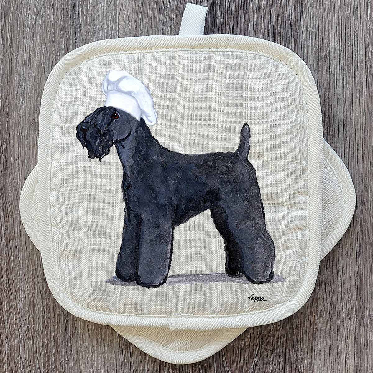 Kerry Blue Terrier Pot Holder Set