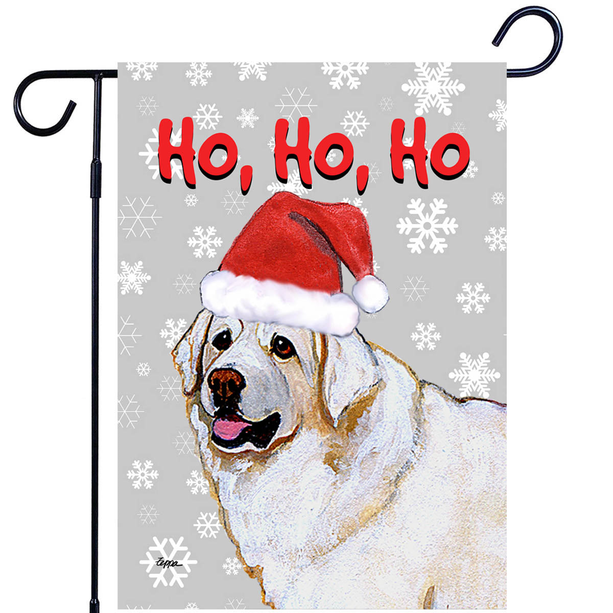 Kuvasz Ho Ho Ho Garden Flag