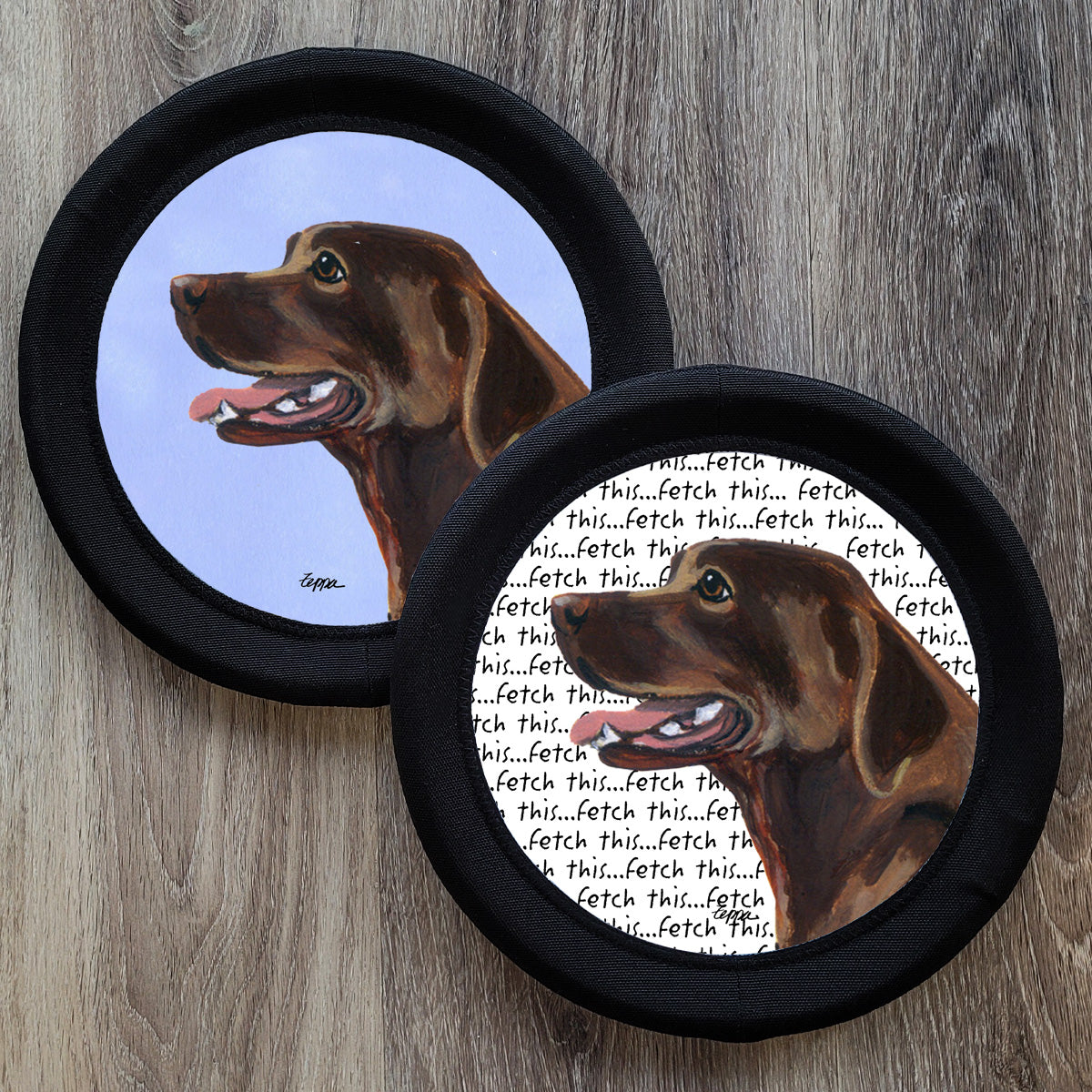 Chocolate Labrador Profile FotoFrisby Flying Disk Dog Toy