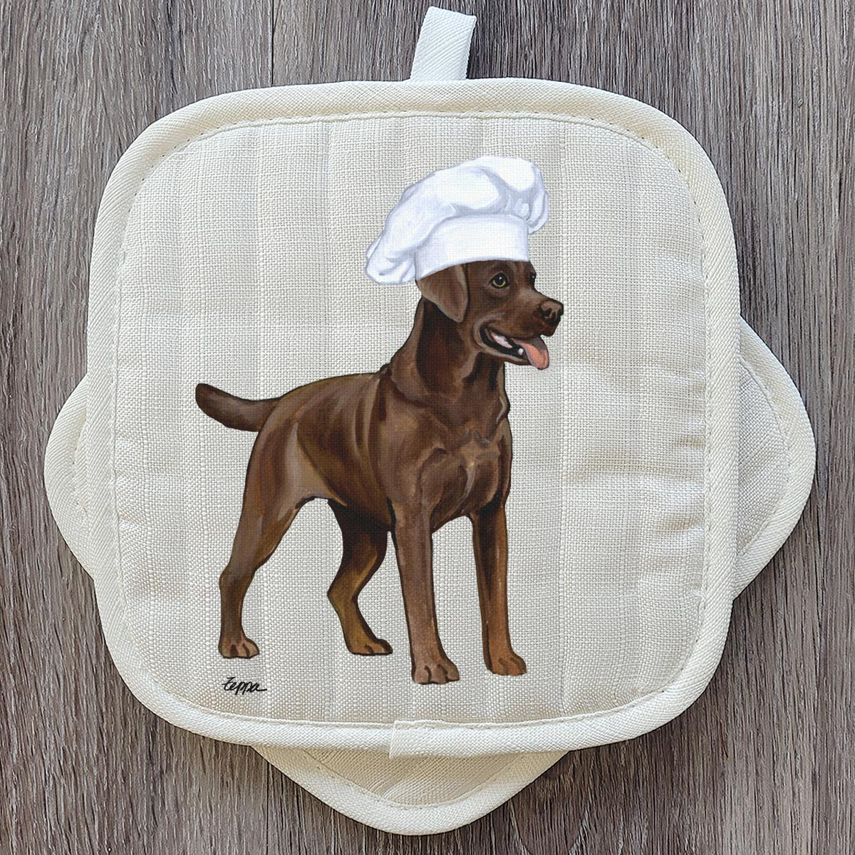 Chocolate Lab Pot Holder Set