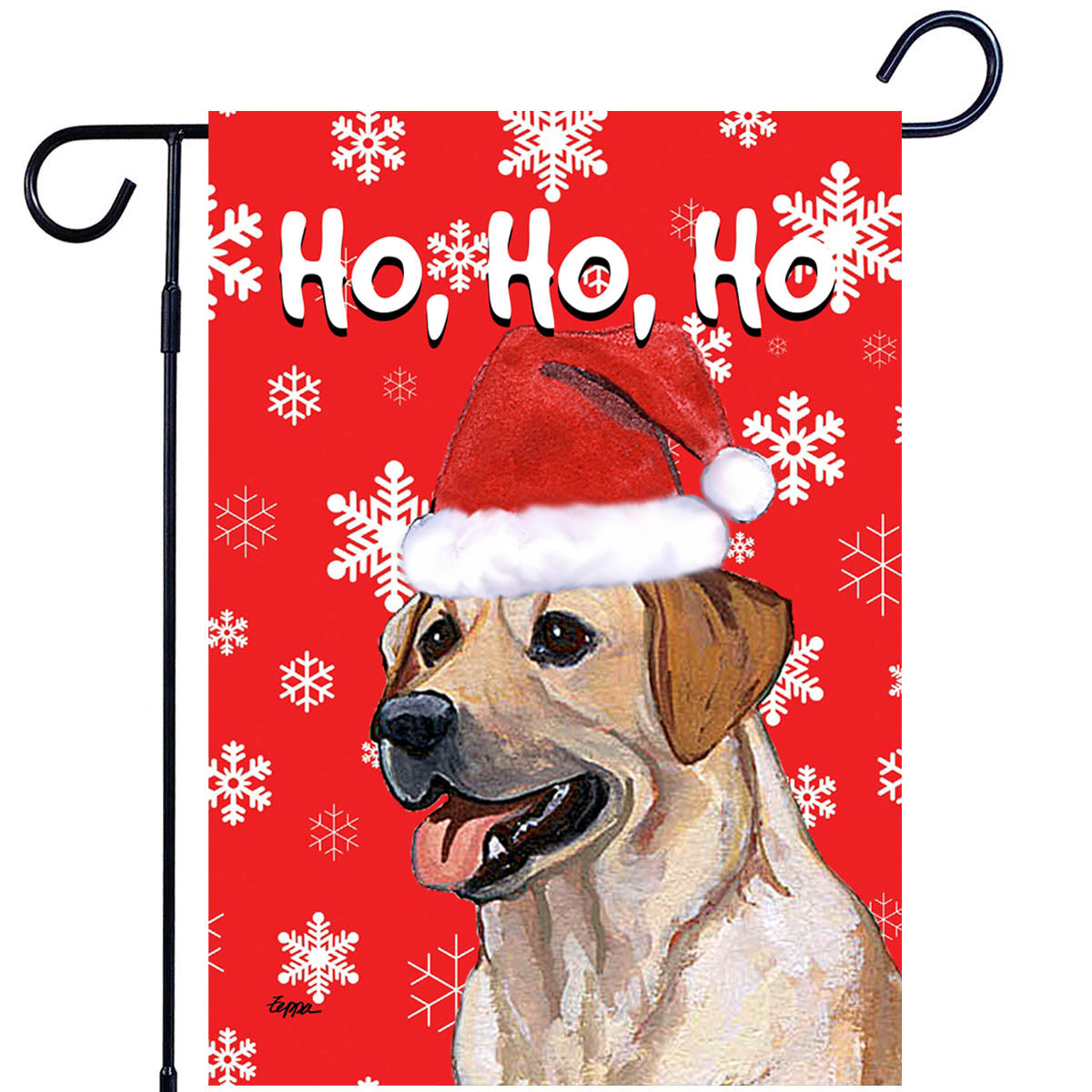 Labrador Retriever, Yellow Ho Ho Ho Garden Flag