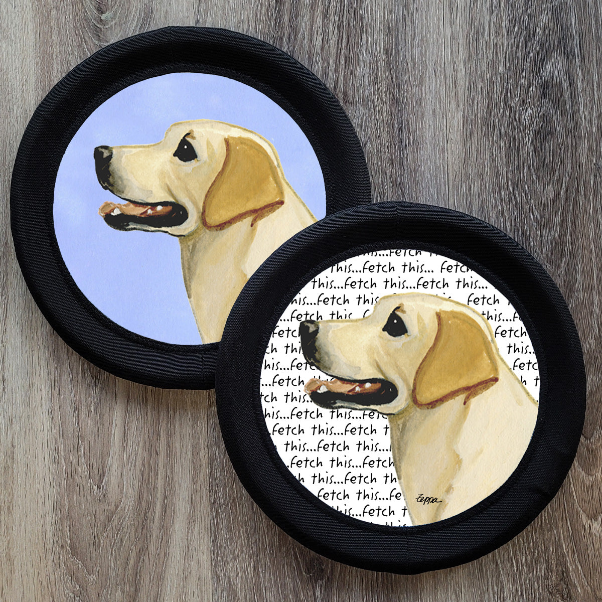 Yellow Labrador Profile FotoFrisby Flying Disk Dog Toy