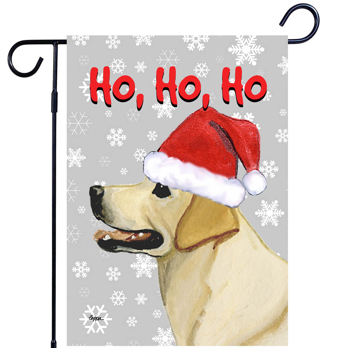 Labrador Retriever, Yellow Ho Ho Ho Garden Flag