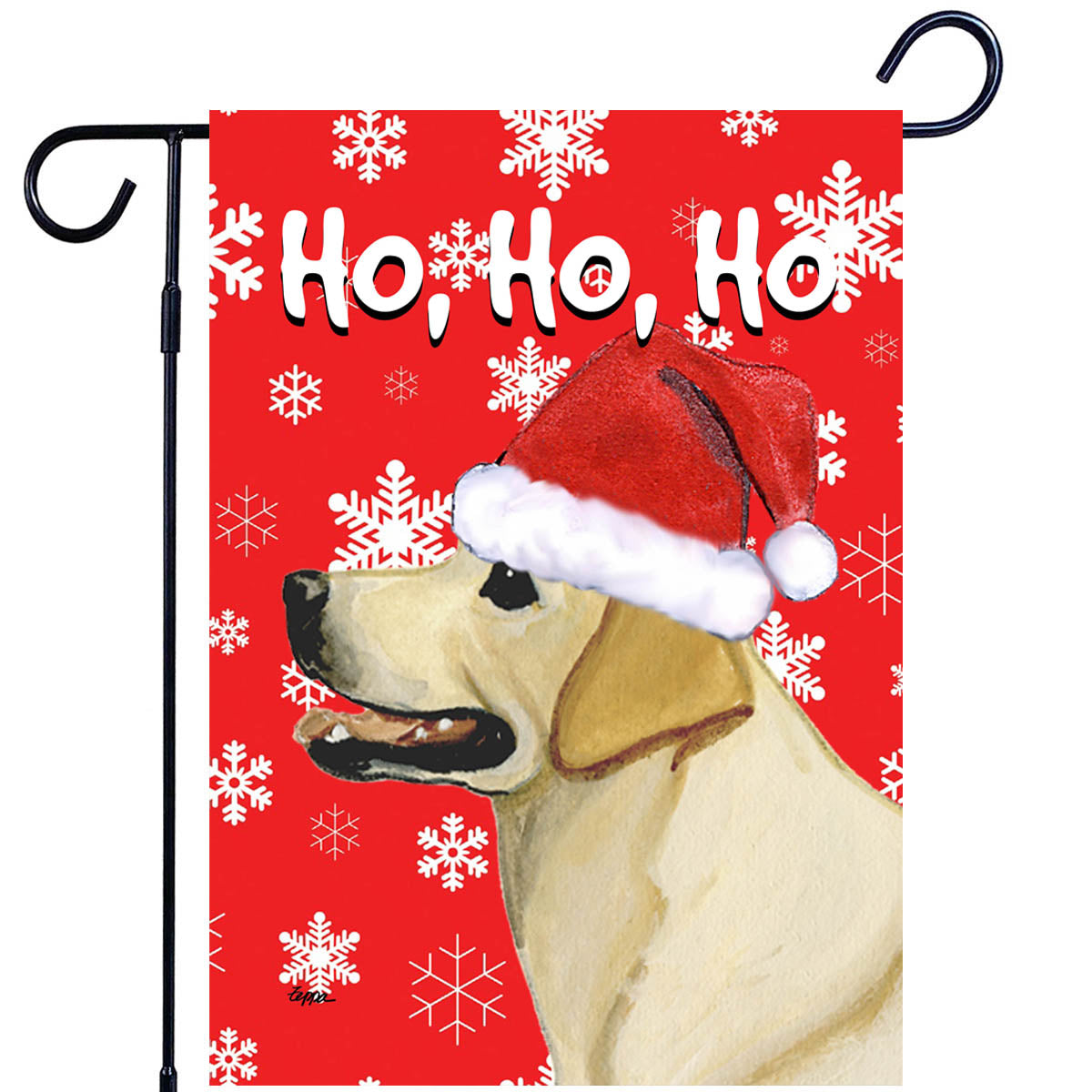 Labrador Retriever, Yellow Ho Ho Ho Garden Flag