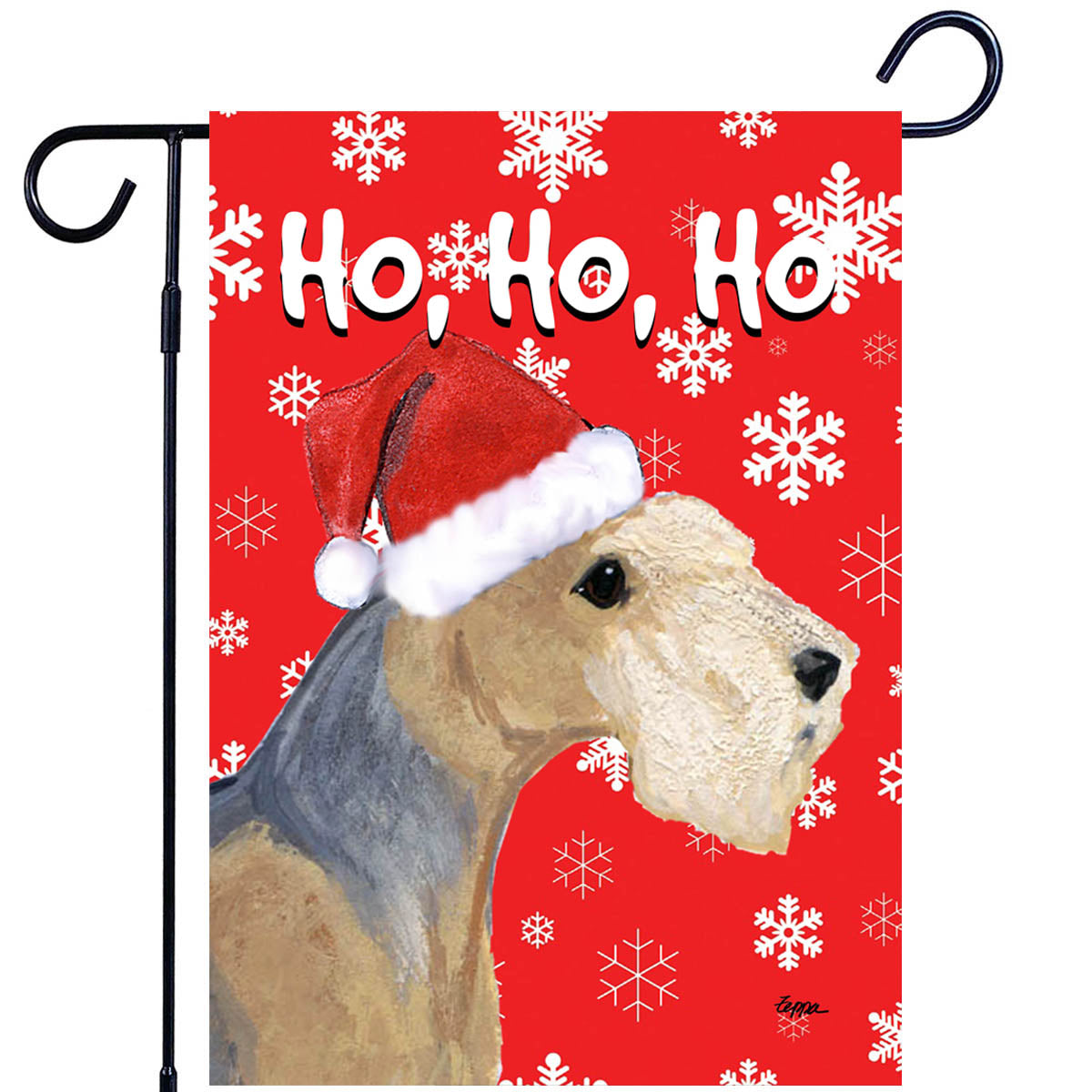 Lakeland Terrier Ho Ho Ho Garden Flag