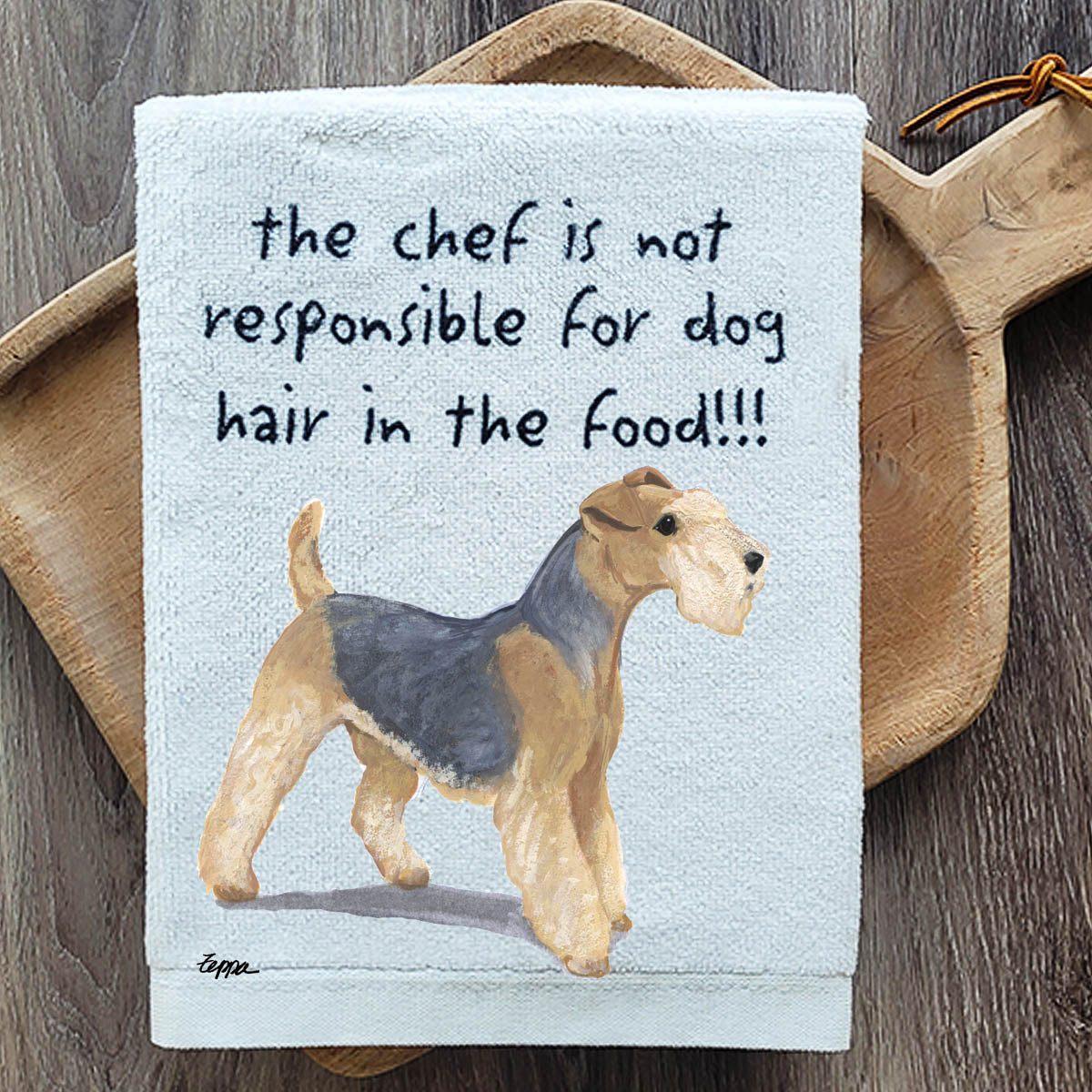 Pawsitively Adorable Lakeland Terrier Kitchen Towel
