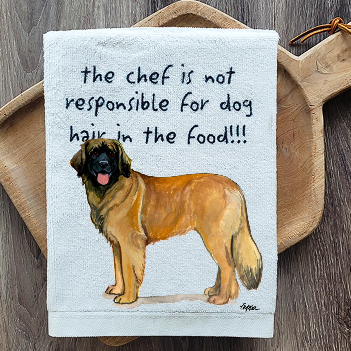 Pawsitively Adorable Leonberger Kitchen Towel
