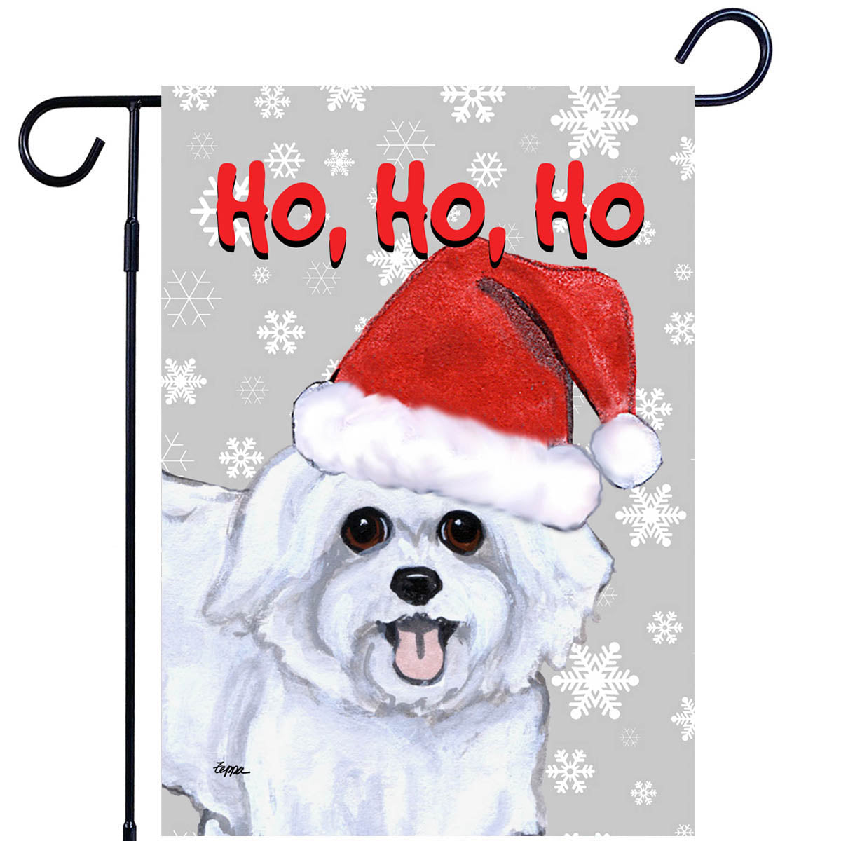 Maltese Ho Ho Ho Garden Flag