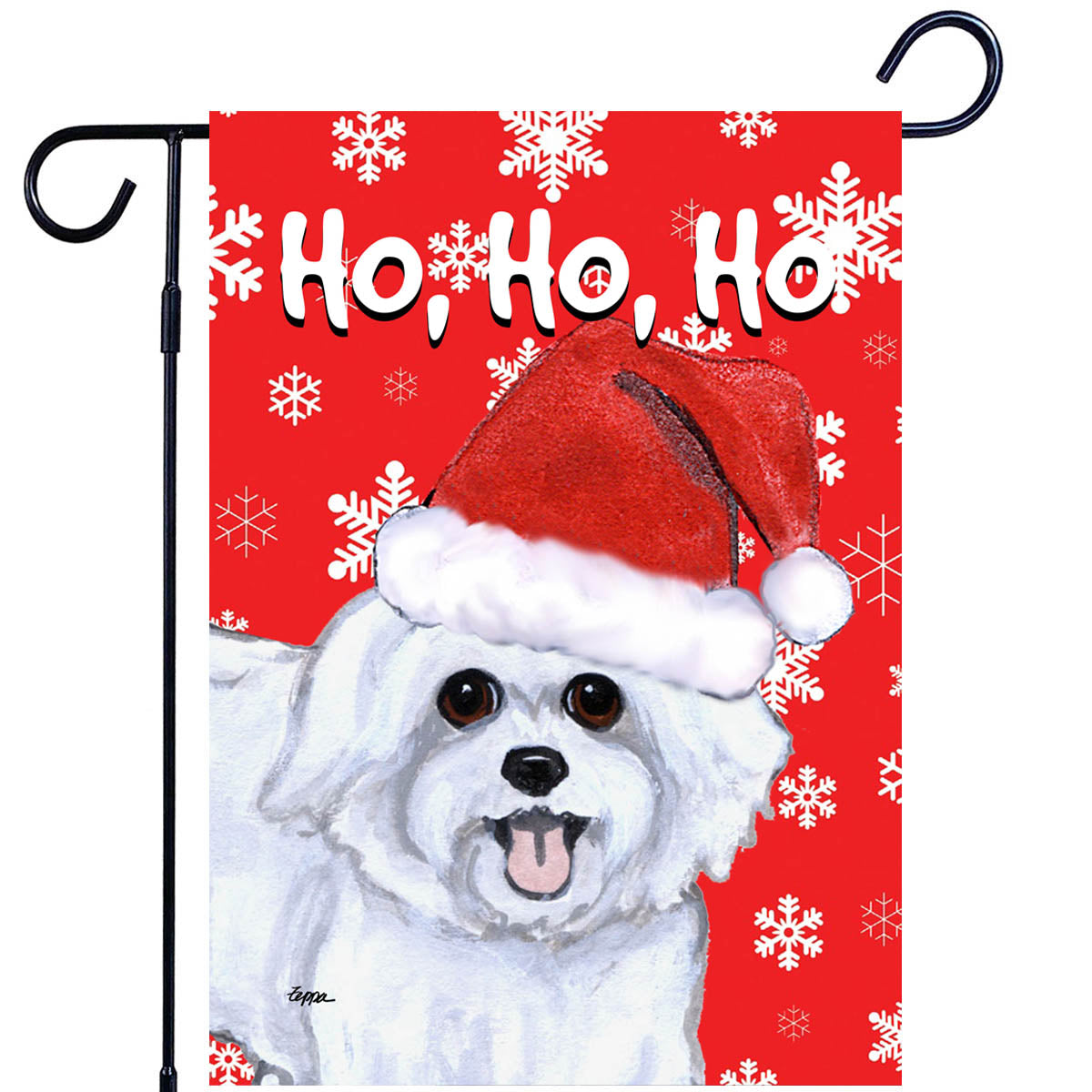 Maltese Ho Ho Ho Garden Flag