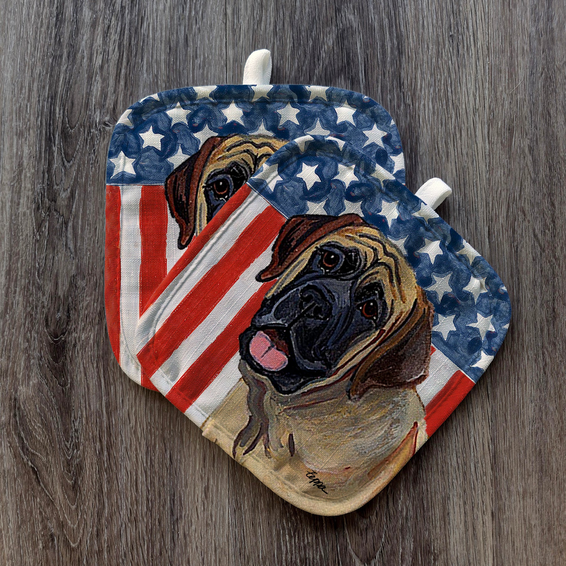 Mastiff Americana Pot Holders