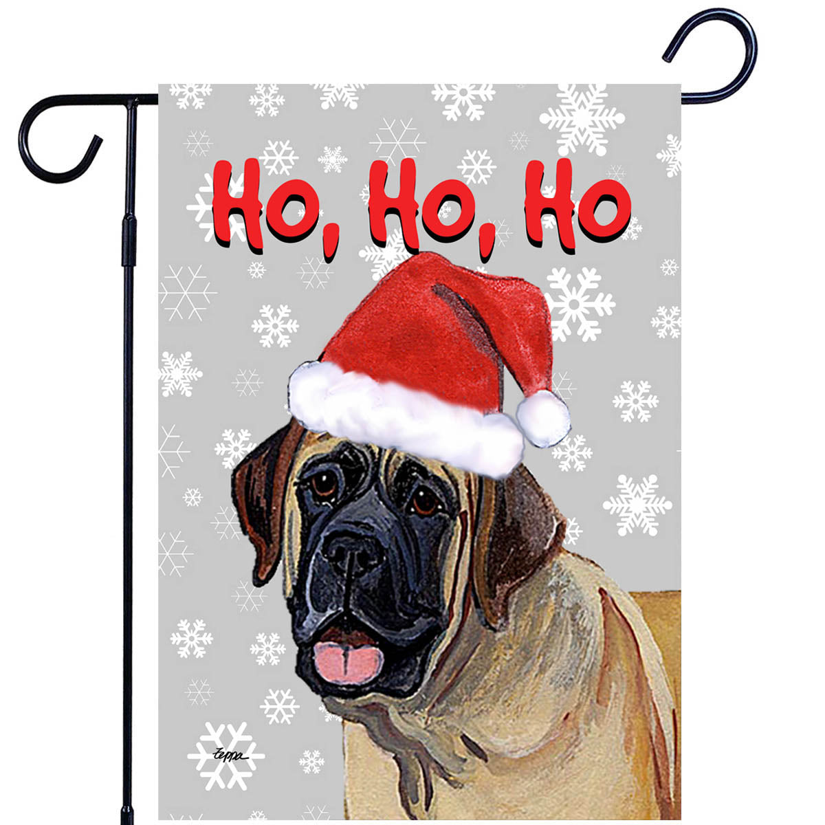 Mastiff Ho Ho Ho Garden Flag