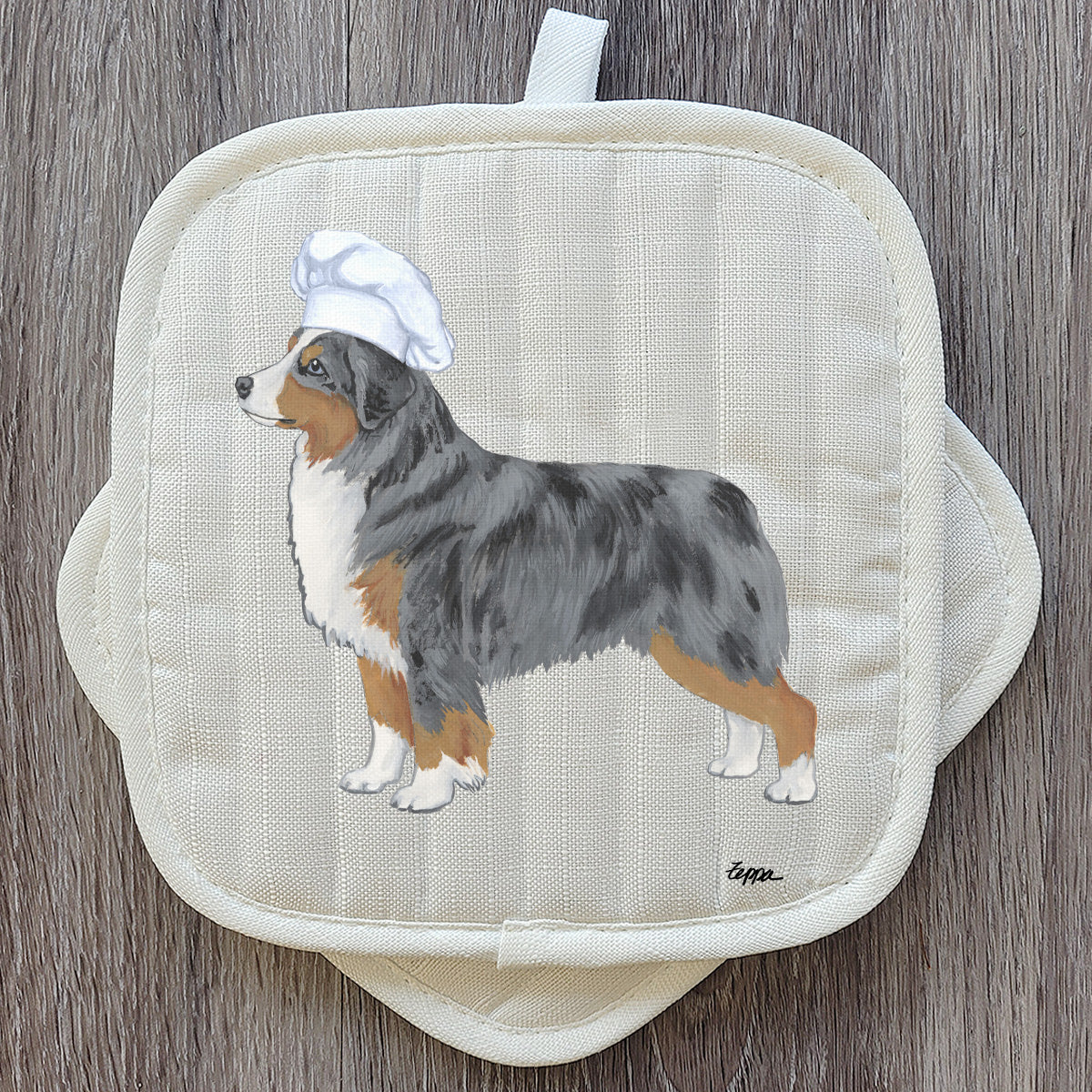 Miniature American Shepherd Pot Holders