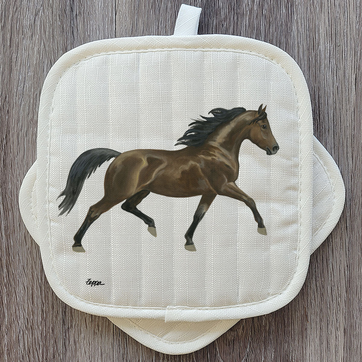 Pot Holder Set with Morgan Horse Design