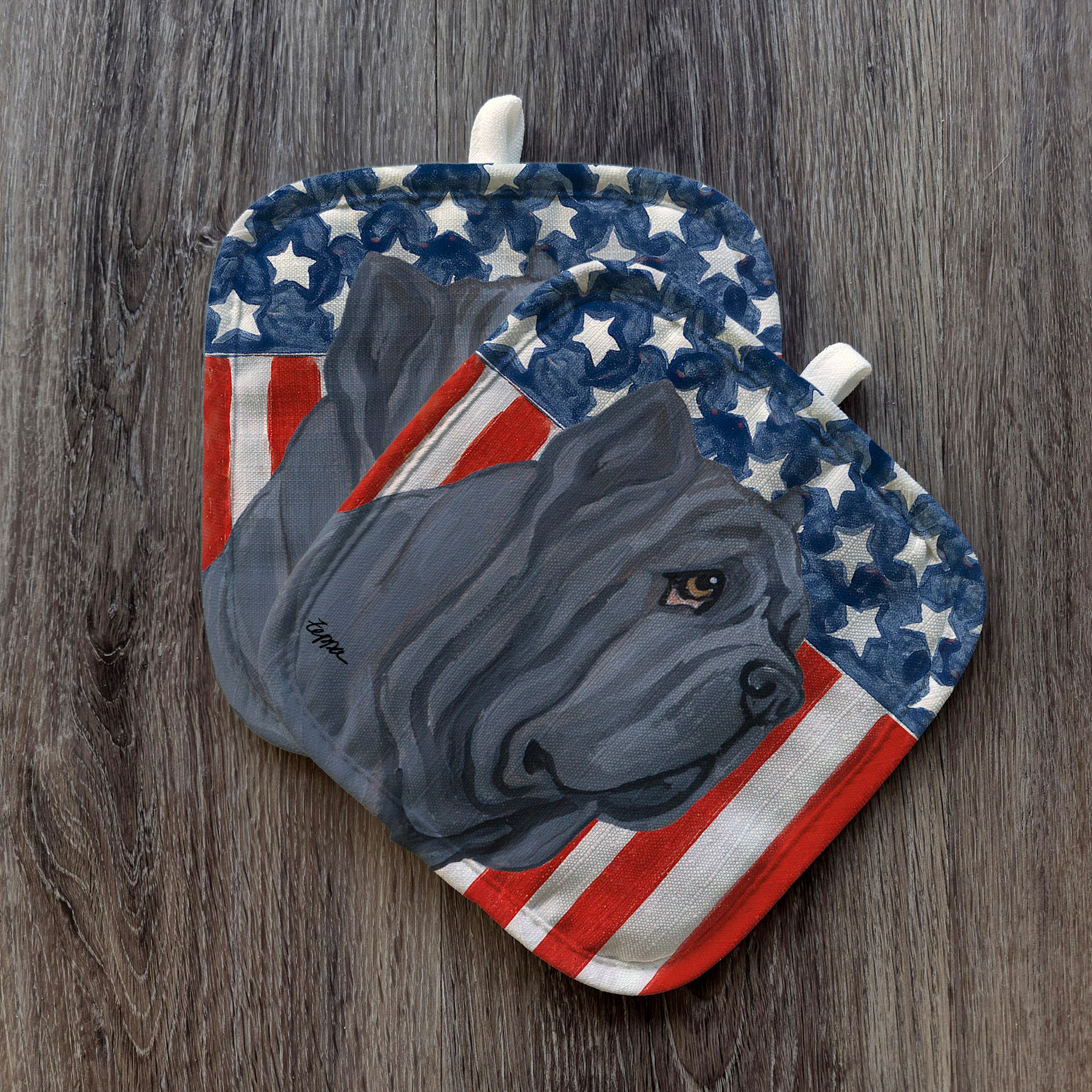 Neopolitan Mastiff Americana Pot Holders