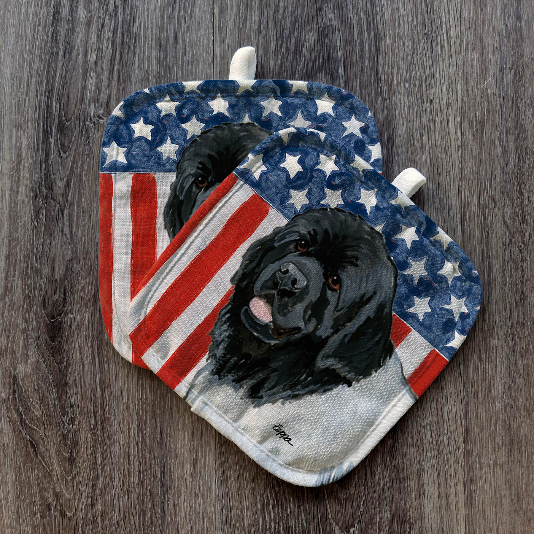 Landseer Newfoundland Americana Pot Holders