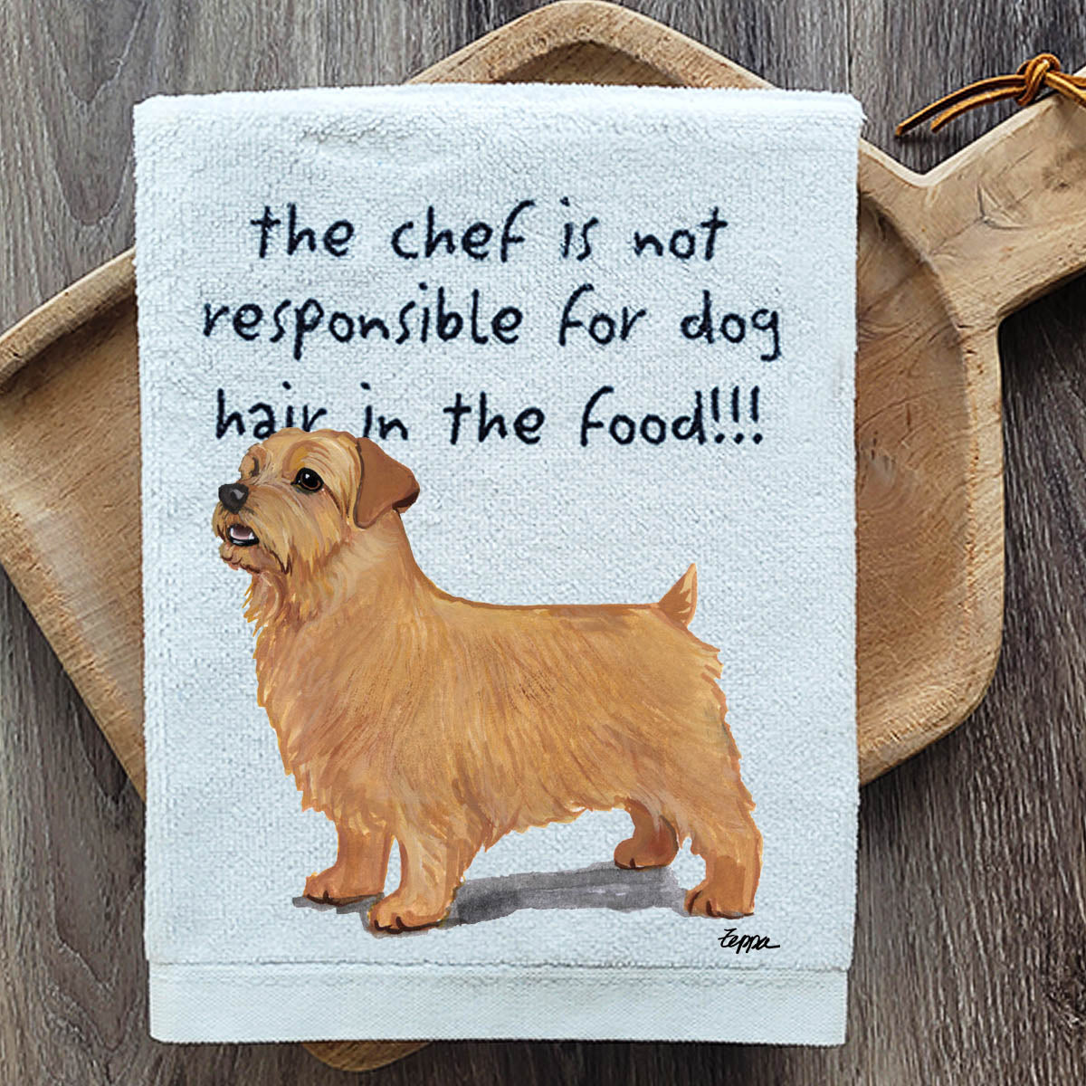 Pawsitively Adorable Norfolk Terrier Kitchen Towel