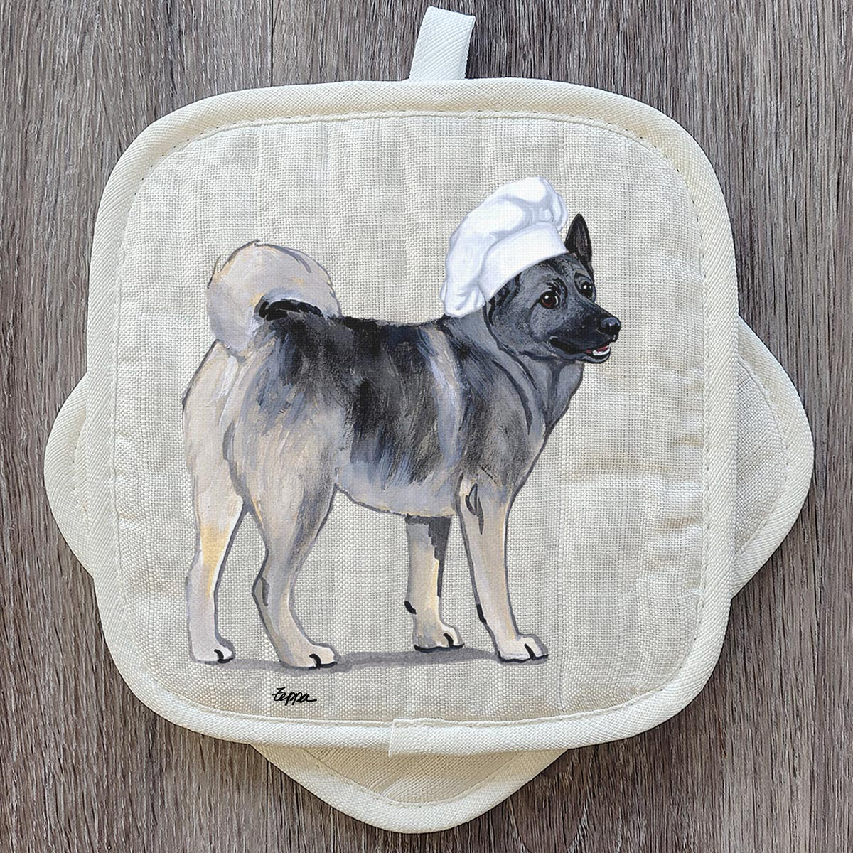 Norwegian Elkhound Pot Holder Set