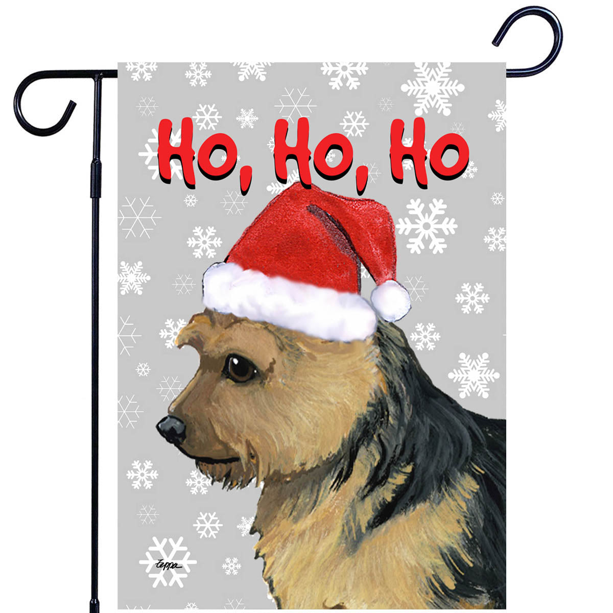 Norwich Terrier Ho Ho Ho Garden Flag