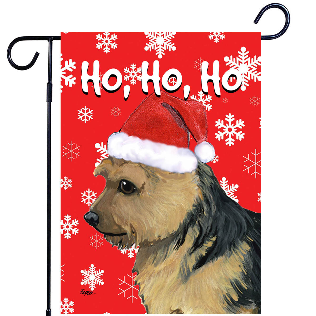 Norwich Terrier Ho Ho Ho Garden Flag