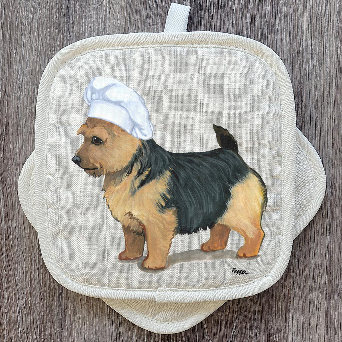 Norwich Terrier Black and Tan Pot Holder Set