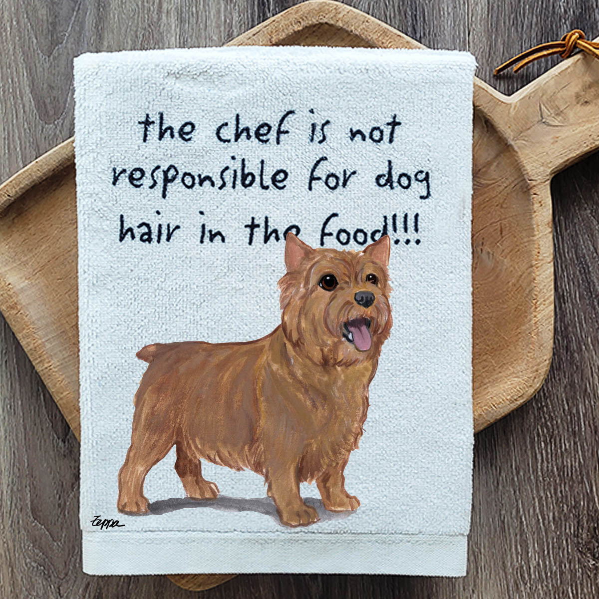 Pawsitively Adorable Norwich Terrier Kitchen Towel