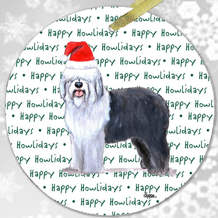 Old English Sheepdog Christmas Ornaments